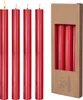 Echtwachs Stabkerzen geriffelt 8er Pack - rot - Festtags Produktbild-Vorschau 1