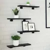 vidaXL Étagère, lot de 4, noir, 40 x 10 x 1,5 cm, aggloméré Voir les images du produit 2