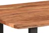 Baumkantentisch Esstisch Akazie Natur 110 x 75 cm schwarz Produktbild-Vorschau 2