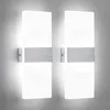 2 Stück LED Wandleuchte innen 12W Wandlampe Modern Acryl Produktbild-Vorschau 1
