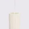 Moderne beige runde Pendelleuchte Ø20cm drei Wellrohre für Produktbild-Vorschau 18