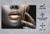 MuchoWow® Schreibtischunterlage Lippen - Orange - Schwarz Produktbild-Vorschau 2
