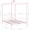 vidaXL Himmelbett-Gestell Rosa Metall 120 x 200 cm Produktbild-Vorschau 5