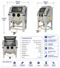 Sandstrahlkabine 990l Sandstrahlgerät mit Fußpedal Produktbild-Vorschau 3