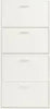 A white shoe cabinet with four flip-down doors. Anteprima dell’immagine prodotto