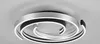 A close-up, angled view of a modern, spiral-shaped LED ceiling light fixture. Anteprima dell’immagine prodotto