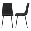 Two black dining chairs are shown against a white background. One chair is shown from the front and the other from the side. Produktbild-Vorschau