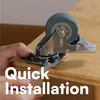 A hand is shown installing a caster wheel with a brake onto a wooden surface. The text "Quick Installation" is overlaid on the image. Anteprima dell’immagine prodotto