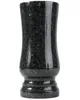 A dark granite vase with a flared shape and a pedestal base, isolated on a white background. Voir les images du produit