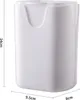 A white plastic container with dimensions indicated. Produktbild-Vorschau