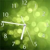 Wallario Design Wanduhr Abstrakte grüne Kreise  grüne Produktbild-Vorschau 1