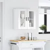 vidaXL Küchen-Hängeschrank mit Glastür Porto Hochglanz-Weiß Produktbild-Vorschau 2