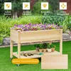 Jardinière surélevée en bois avec roulettes verrouillables Voir les images du produit 2