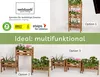 needs&wants® 3násobný multifunkční: dřevěný stojan na Náhled obrázku produktu 2