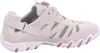 A side view of a beige women's walking shoe with pink accents. Produktbild-Vorschau