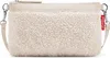 A fluffy cream-colored pouch with a beige fabric top and strap. Produktbild-Vorschau