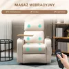 Fotel rozkładany HOMCOM z funkcją masażu, fotel TV z Podgląd zdjęcia produktu 4