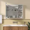 Spiegelschrank Bad mit Beleuchtung 70x60 cm 1 Tür (öffnet Produktbild-Vorschau 3