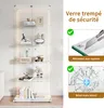 Vetrina a doppia anta con 5 ripiani e strisce LED – Vetro Anteprima dell’immagine prodotto 7