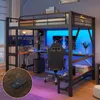 Hochbett 160 x 200 cm mit Schreibtisch, Regalen, LED, Produktbild-Vorschau 4