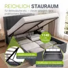 Juskys Polsterbett Savona 140x200 cm - Bett mit Stauraum, Produktbild-Vorschau 2