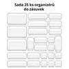Sada 25 ks organizérů do zásuvek – průhledné plastové Náhled obrázku produktu 1