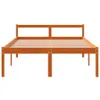 vidaXL Seniorenbett Wachsbraun 140x200 cm Massivholz Kiefer Produktbild-Vorschau 4