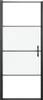 vidaXL Duschtür 81x195 cm Halbmatt Hartglas Schwarz Produktbild-Vorschau 3