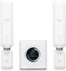 A product shot of a Ubiquiti AmpliFi AFi-HD router and two mesh points, arranged on a white background. Anteprima dell’immagine prodotto
