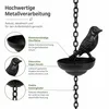 Regenkette Vogel Design 1,3m Metall Regenrinne Kette, Produktbild-Vorschau 3