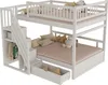 Letto a castello in legno massello Sweiko 140x200 cm, con Anteprima dell’immagine prodotto 7