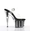 ADORE-708G Damen Sandale von Pleaser, Transparent Schwarz , Produktbild-Vorschau 5