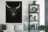 MuchoWow® Poster Tiere - Stier - Schwarz - Weiß - Porträt Produktbild-Vorschau 4