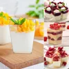50x Quadratische Dessertbecher 120 ml – Wiederverwendbare Produktbild-Vorschau 7