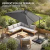 ML-Design Ampelschirm Ø330cm mit LED Solar Anthrazit Alu Produktbild-Vorschau 7