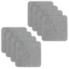 A set of gray square felt seat cushions. Produktbild-Vorschau