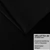 A close-up of black fabric with a text overlay providing product details. Produktbild-Vorschau