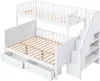 Sweiko Lit d'enfant 90x200/140x200cm, lit superposé en bois Voir les images du produit 12