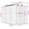 VidaXL Casetta da giardino 191x215x198 cm in acciaio Anteprima dell’immagine prodotto 6