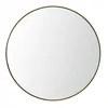 A round mirror with a gold frame against a white background. Produktbild-Vorschau