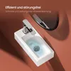 EMKE Lavabo mural en céramique 36.5×18×9 cm - Carré blanc Voir les images du produit 2