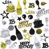 Oblique Unique Konfetti 18. Geburtstag Jubiläum Zahl 18 Produktbild-Vorschau 3