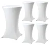5er Set Stehtischhusse Stretch weiß Ø 80 cm Tischhusse Produktbild-Vorschau 1
