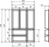 ORGA-BOX Junker Slim Besteckeinsatz 325 x 476 mm Lavagrau Produktbild-Vorschau 2