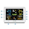 A digital weather station displaying various weather information, including indoor and outdoor temperature, humidity, forecast, and moon phase. Anteprima dell’immagine prodotto