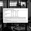 A black and white image of gym equipment with a nutritional information label in the foreground. Produktbild-Vorschau
