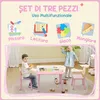 AIYAPLAY Set Tavolo e Sedie per Bambini 3-8 Anni con Motivi Anteprima dell’immagine prodotto 4