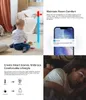 A collage of images showing a baby playing, a smartphone notification, and a person sleeping, along with text describing product features. Voir les images du produit
