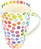A white mug with colorful polka dots. Produktbild-Vorschau
