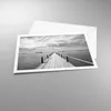 Poster - Poster ohne Rahmen - Holz Brücke Meer - 91,5x61 cm Produktbild-Vorschau 3